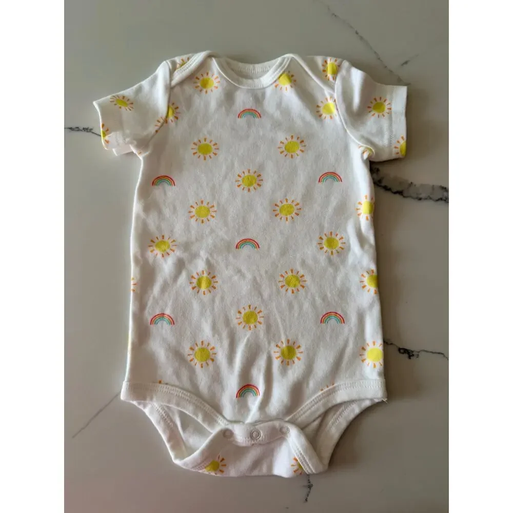 Primary Organic Cotton Rainbow & Sunshine Baby Bodysuit